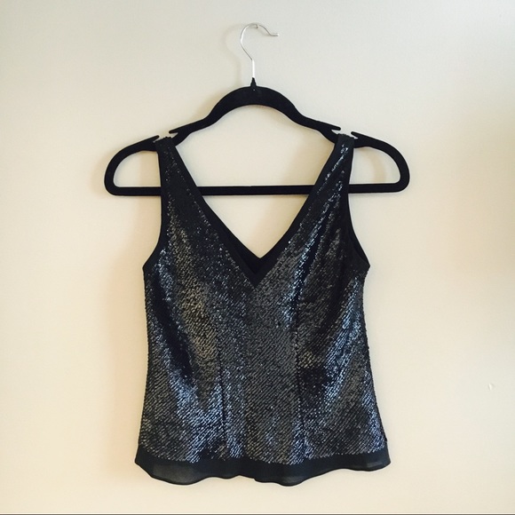 Stunning Vintage Silk and Sequin Sparkle Top - Picture 2 of 3